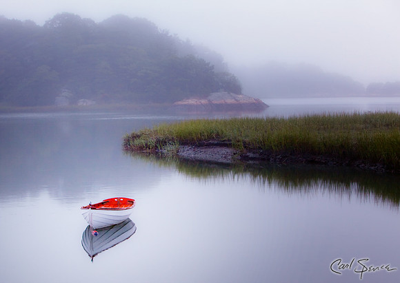 Red Boat in the Fog