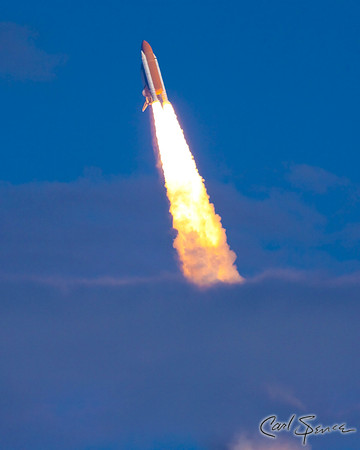 Atlantis Breaking Through the Clouds 11-16-09